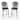 Martha Stewart 2PK All-Weather Stackable Patio Bistro Bar Stools - 18.5"W x 23.25"D x 45.75"H