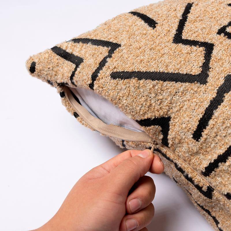 Austin Horn Classics Contempo Decorative Pillow – 22"x22", Boucle Jacquard Fabric, Reversible