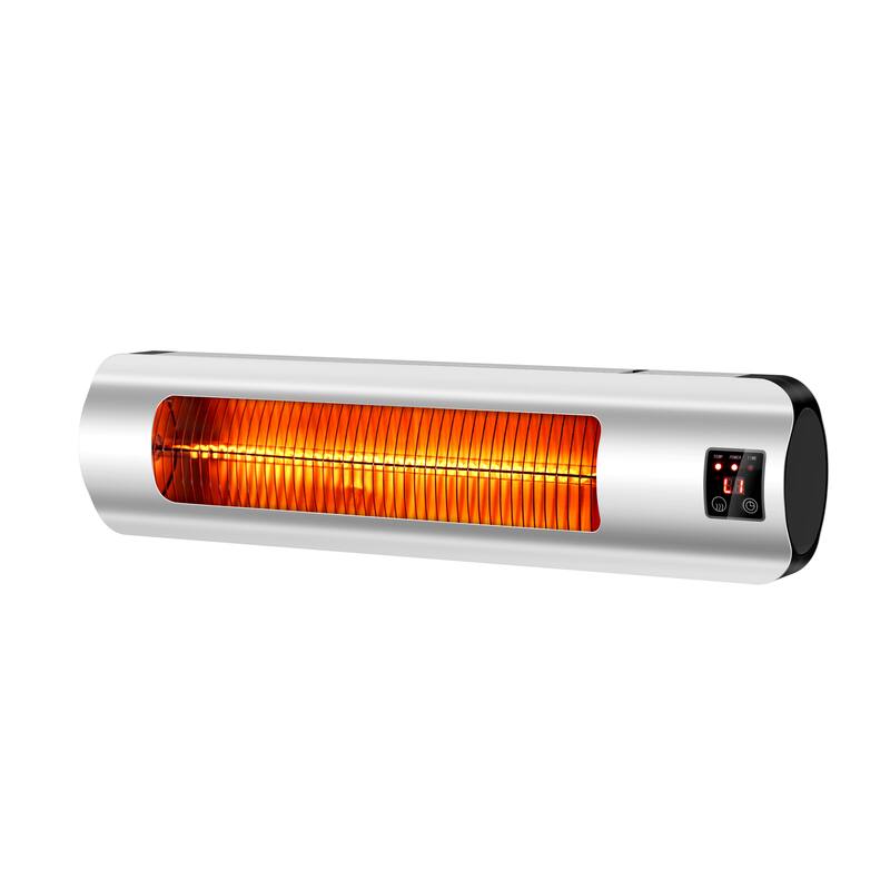 1500W Wall-Mounted Electric Heater Patio Infrared Heater with Remote Control - 23.23 in. L x 6.57 in. W x 6.97 in. H