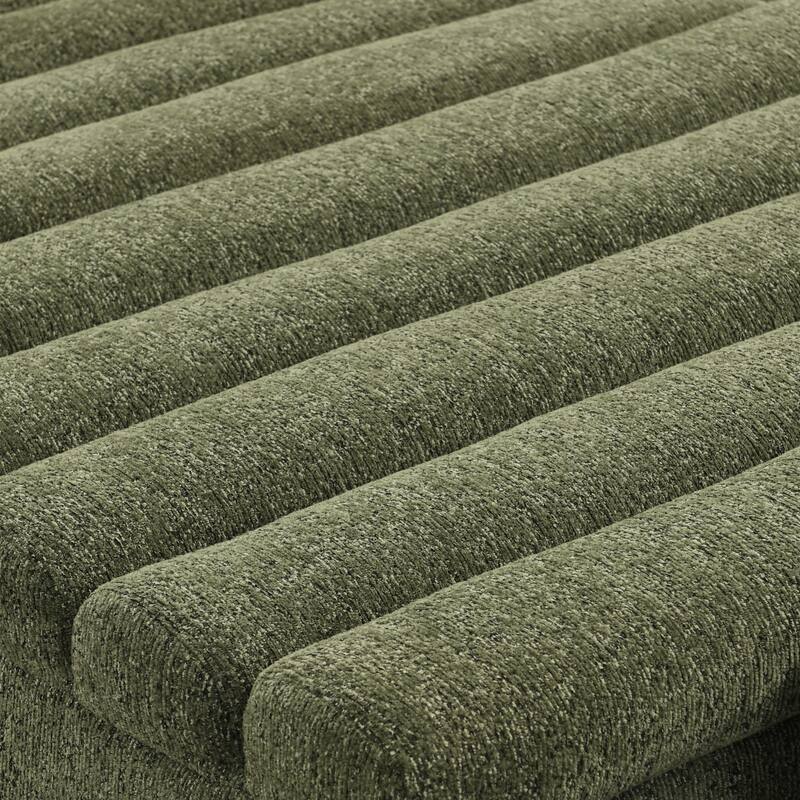 135" Chenille U-Shaped Modular Sectional Couch with Chaise, Movable Ottoman, Deep Seat Boneless Sofa for Living Room