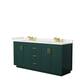 Option Green, Gold Trim, White Quartz Top
