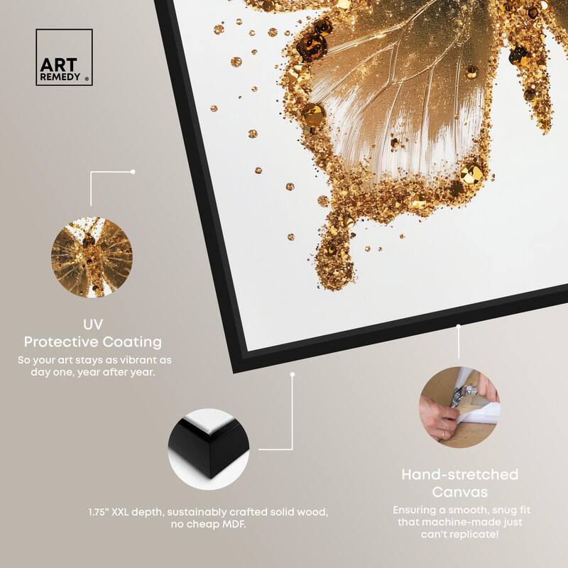 Lemon Glow Wings Canvas by Art Remedy
