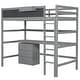 preview thumbnail 11 of 22, Twin Size Loft Bed with Desk, Blackboard, Shelf and 3 Drawers