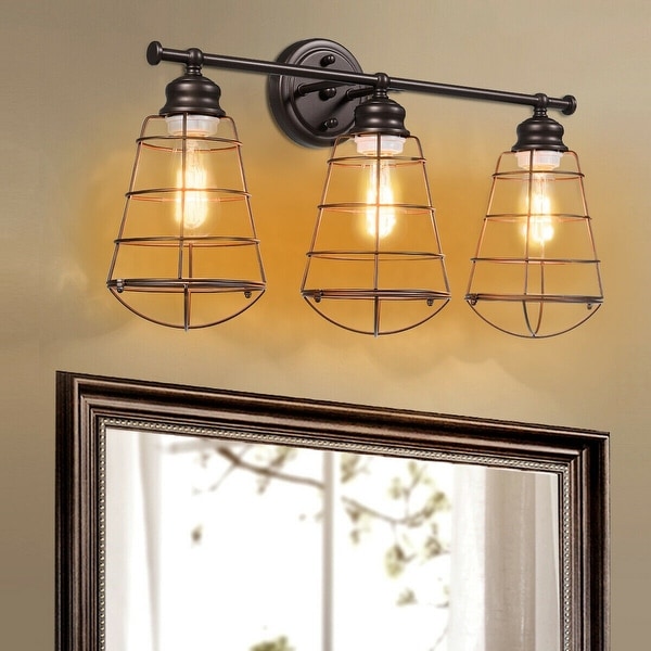 Cage shop vanity light