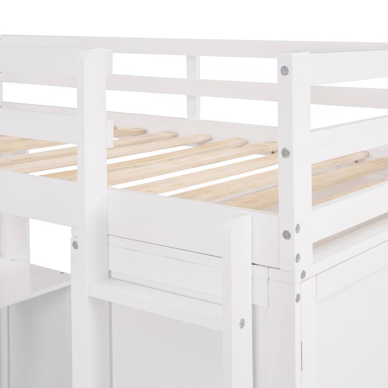 Versatile Twin Loft Bed with Multiple Functions for Space Optimization