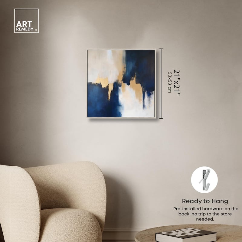 Indigo Aurelian Canvas by Art Remedy