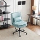 preview thumbnail 3 of 17, Upholstered Armless Polyester Fiber Task Office Chair With Wheels