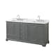 Option Dark Gray / White Carrara Marble Top / Polished