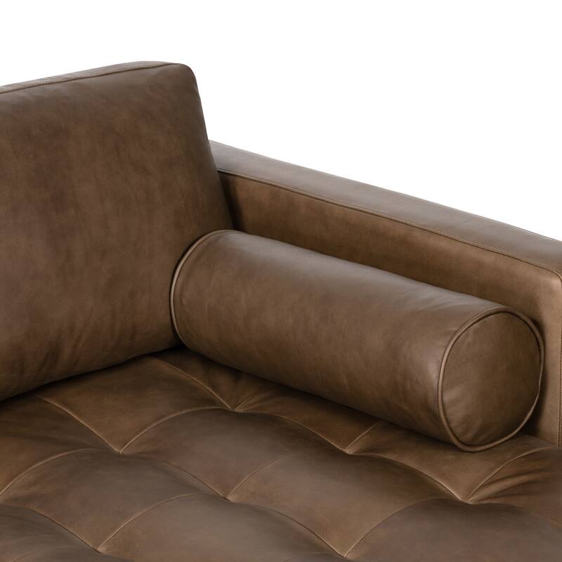 Poly & Bark Napa 104.5" Right-facing Sectional Sofa - Full Grain Genuine Italian Leather