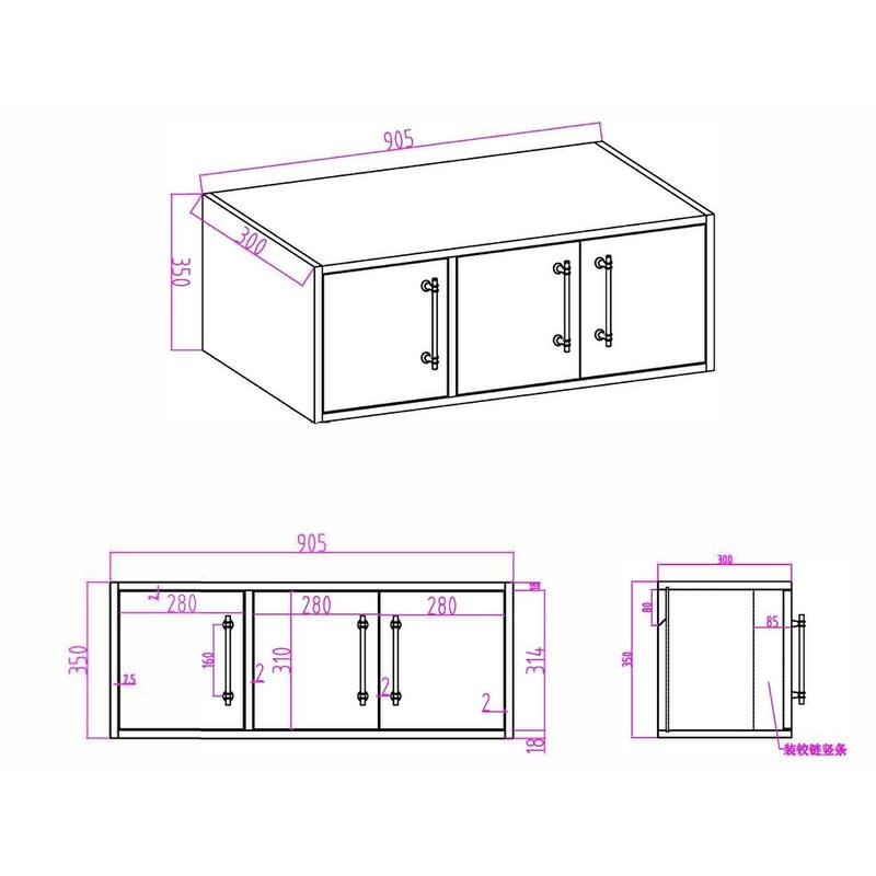 Victoria 36'' L Wall-Mounted Vanity Set with Motion Sensor LED light Top Cabinet