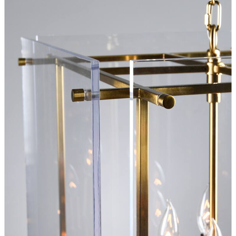 Lena 8-Light Iron and Acrylic Chandelier by Kosas Home - 24Hx18Wx18D