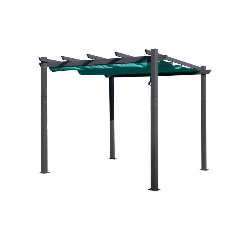 Kozyard Atlantics Outdoor 10'x13' Extra Large BBQ Grill Pergola with Sun Shade Gazebo Canopy