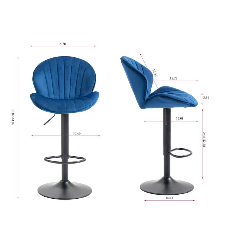 Adjustable Barstools with Back and Footrest