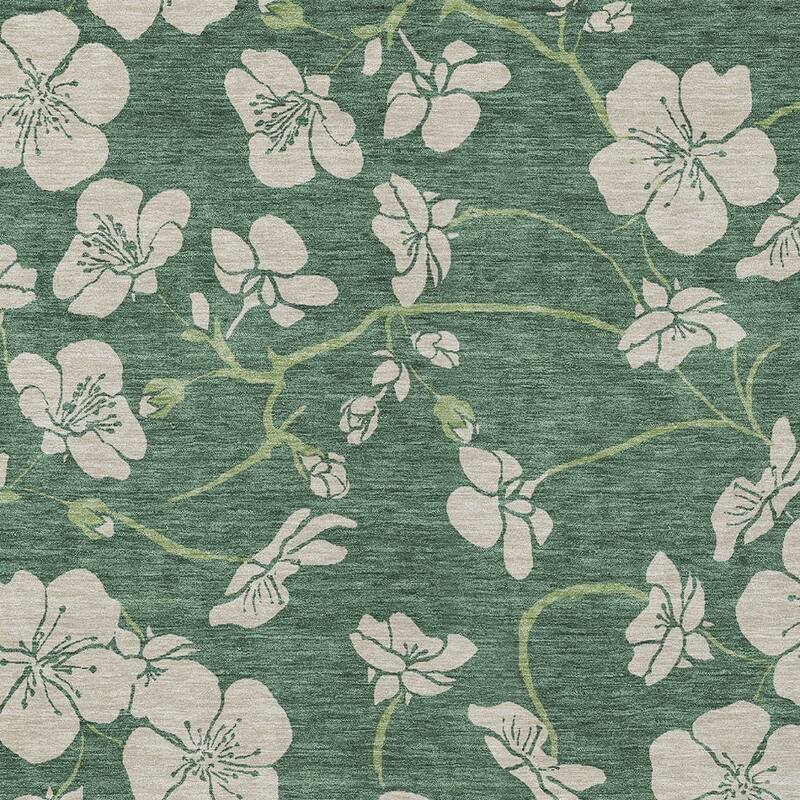 HomeRoots Floral Transitional Rectangle Outdoor Rug