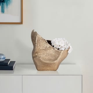 Sagebrook Home Organic Edge Metal Vase For Elegant Home Decor Inspiration