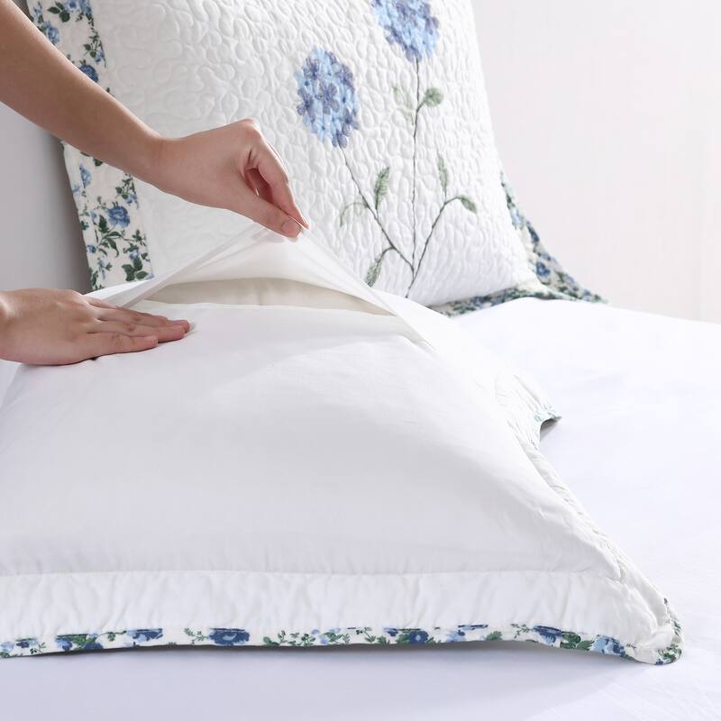Carnation Embroidered Sham