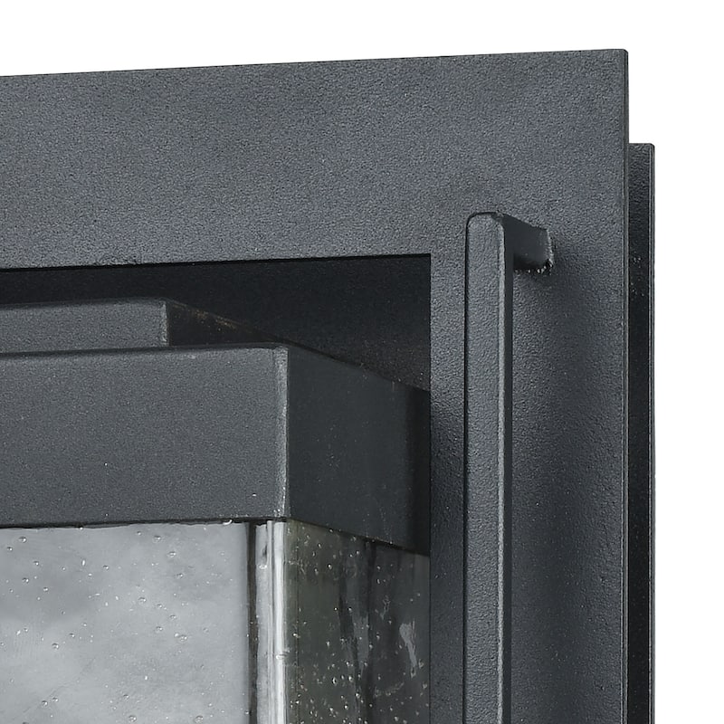 Elk Home Overton Matte Black With Seedy Glass 1 Light Wall Sconce