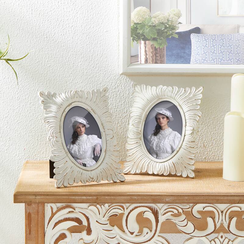 Glitzhome 4x6 Xmas Ornate Resin Wall or Tabletop Picture Frames Set of 2 or 4