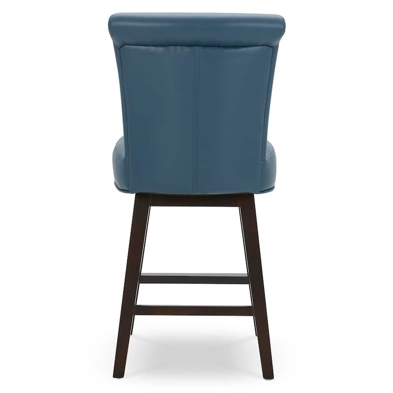 Spruce & Spring Noah Upholstered 26-inch Counter Height Swivel Barstool Set
