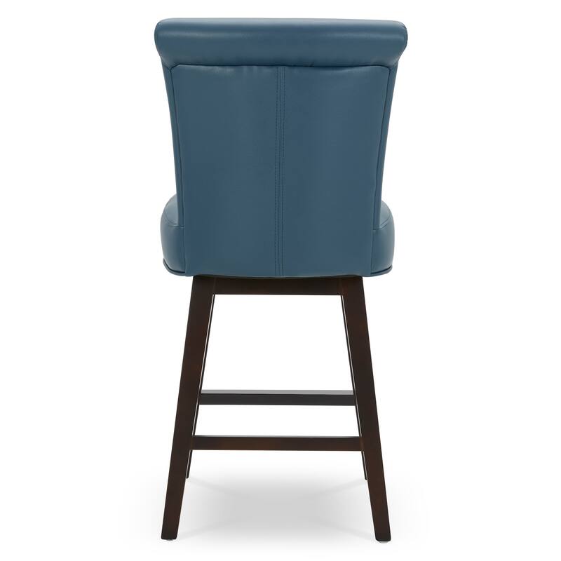 Spruce & Spring Noah Upholstered 26-inch Counter Height Swivel Barstool Set