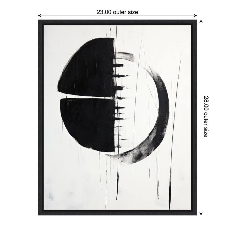 Graphite Garden by Irena Orlov Framed Canvas Wall Art Print - 23 x 28 in