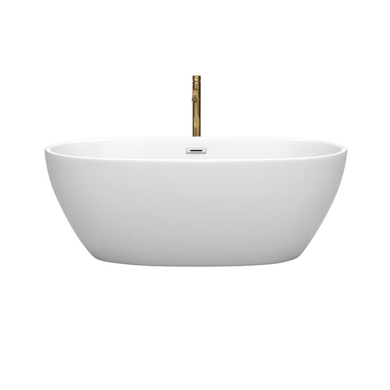 Wyndham Collection Juno 63" Free Standing Acrylic Soaking Tub with
