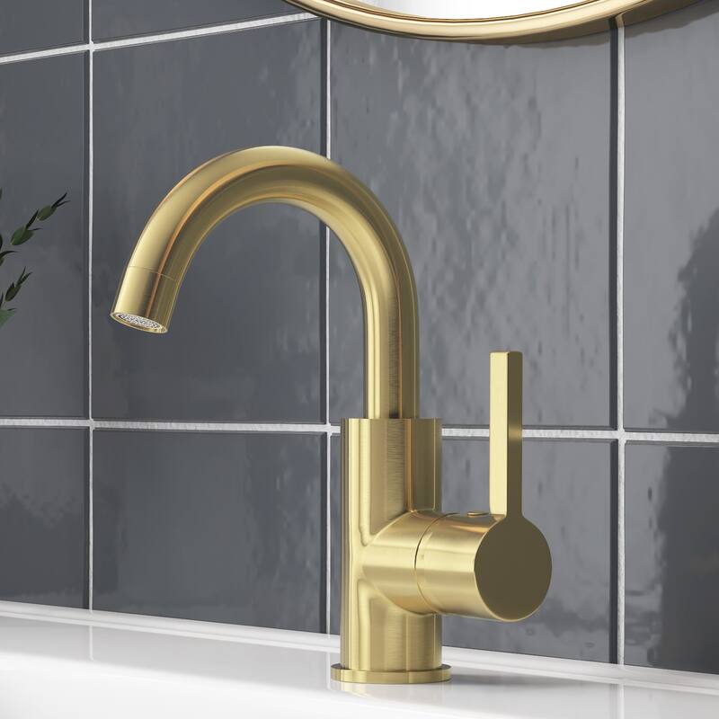 Modern Single Handle Swivel Spout Sink Faucet for Bathroom