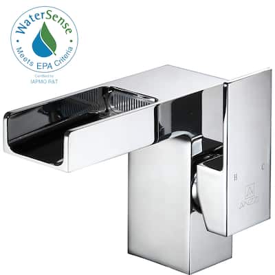 ANZZI Zhona Single Hole Single-handle Low-arc Bathroom Faucet in Polished Chrome