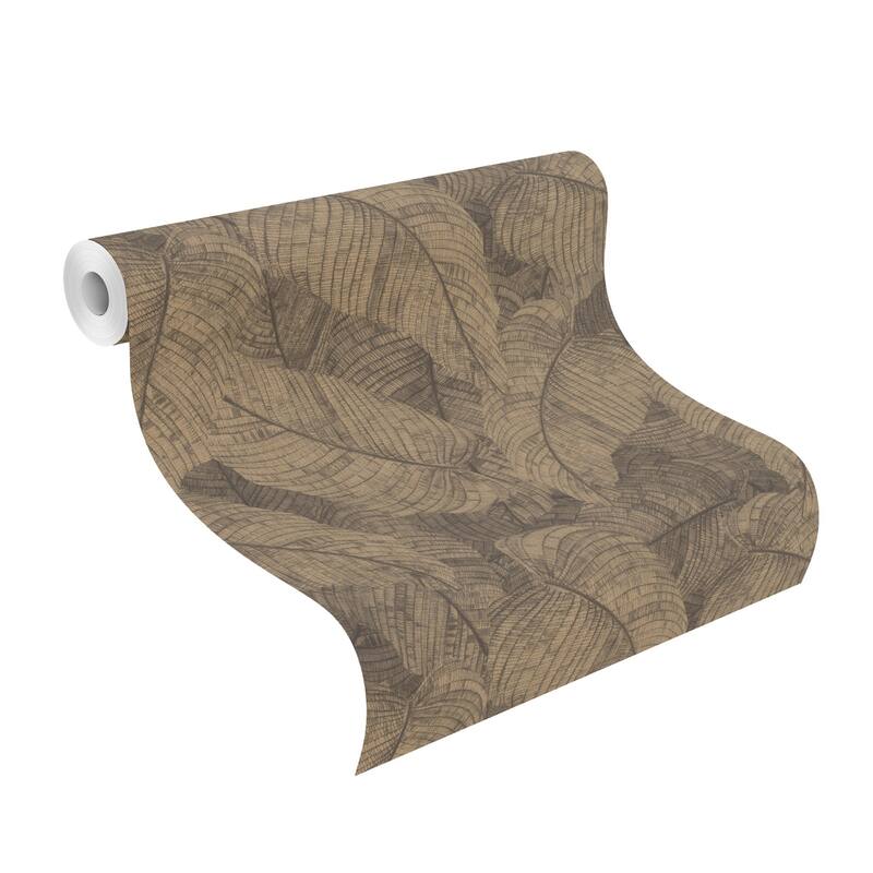 Rasch Galner Copper Leaves Wallpaper