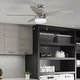 preview thumbnail 1 of 22, Hunter Lilliana Low Profile Ceiling Fan w/LED Light Kit, Pull Chain, Exclusive SureSpeed - Modern, Transitional 52" - 52" - Brushed Nickel