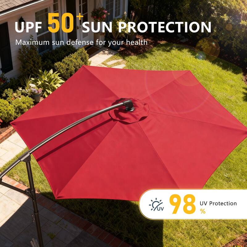 Outdoor 10FT Patio Offset umbrella for Garden