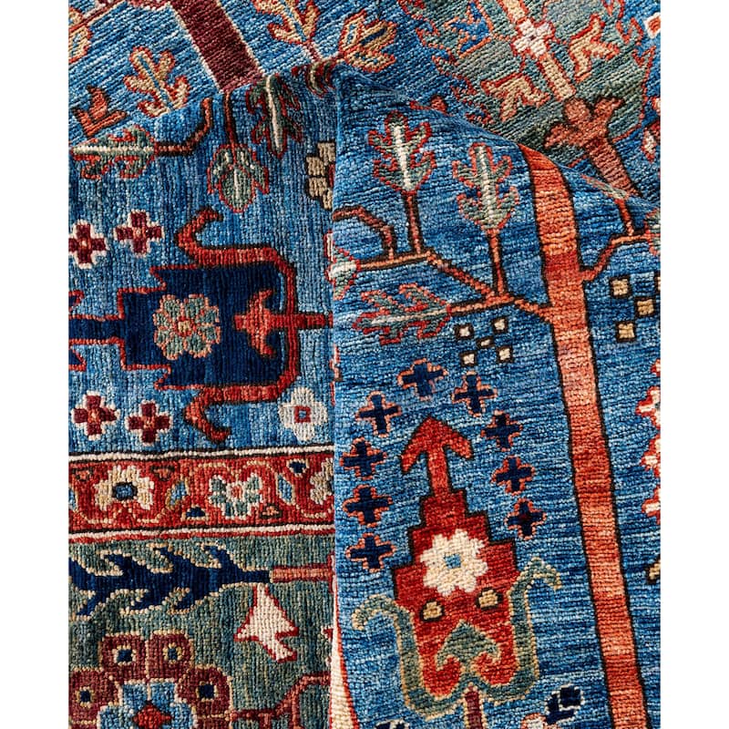 Serapi One-of-a-Kind Hand-Knotted Area Rug - Blue - 9' 3" x 11' 10"