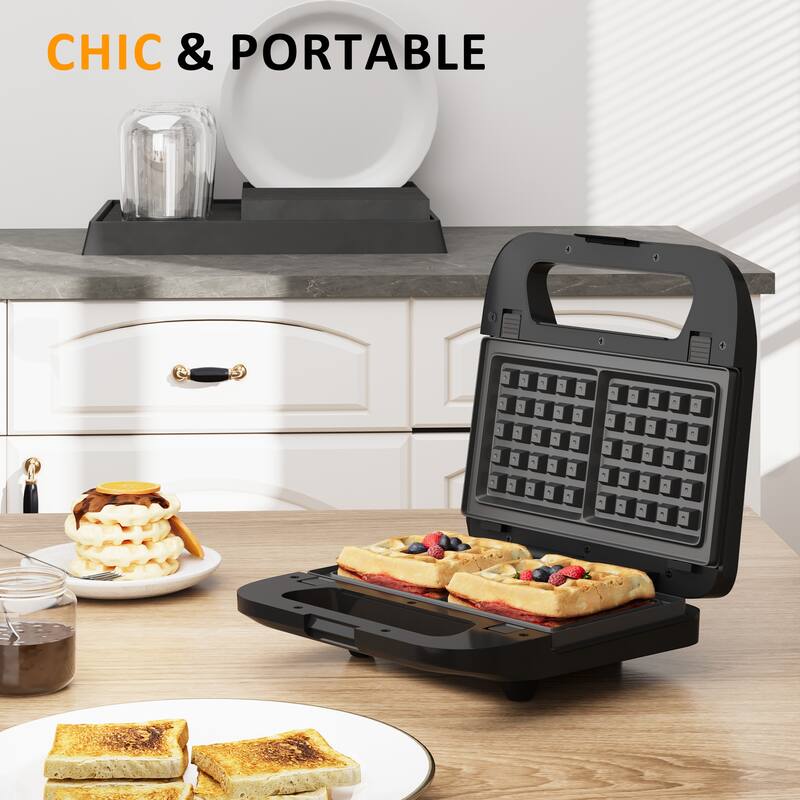3 in 1 Electric Waffle, Grill & Sandwich Maker - N/A