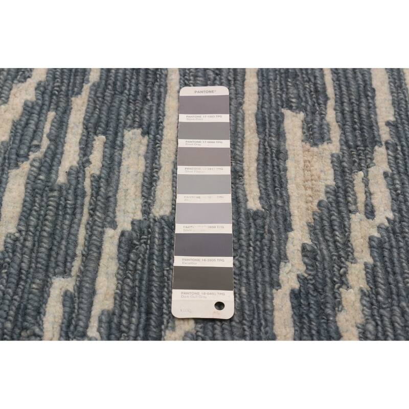 ECARPETGALLERY Hand-knotted Tangier Grey Wool Rug - 6'7 x 9'10