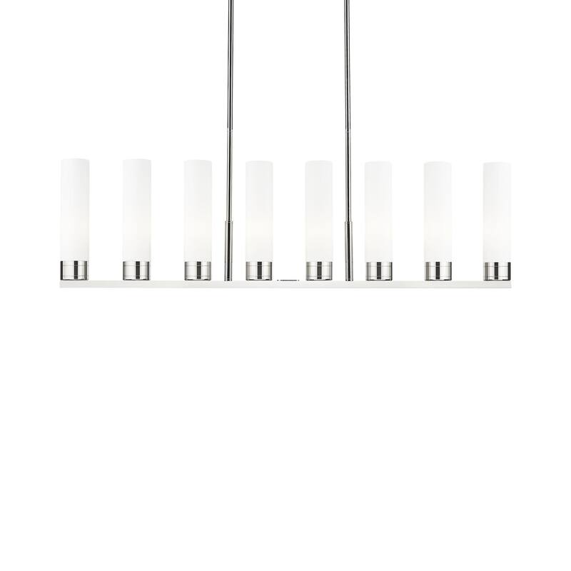 Innovations Lighting 617-8I-14-48 Boreas Linear Boreas 8 Light 48" - Polished Nickel / White