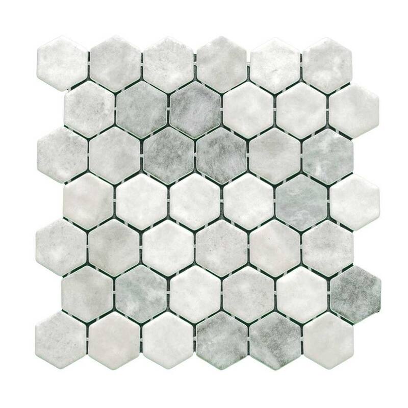 The Tile Life Eterna Hex 2x2 Glass Floor, Wall & Backsplash Tile