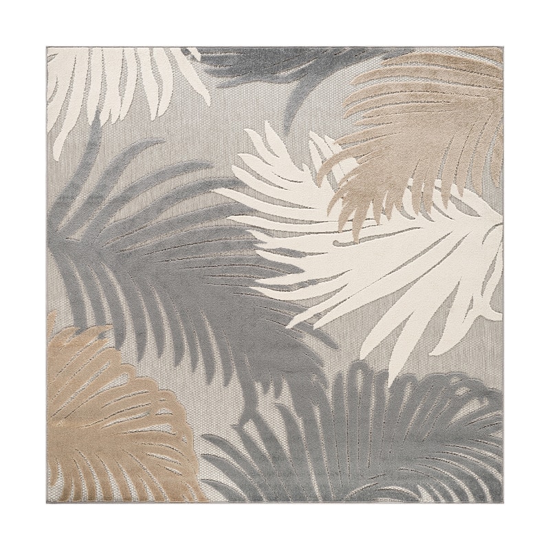 World Rug Gallery Tropical Floral Indoor/Outdoor Area Rug
