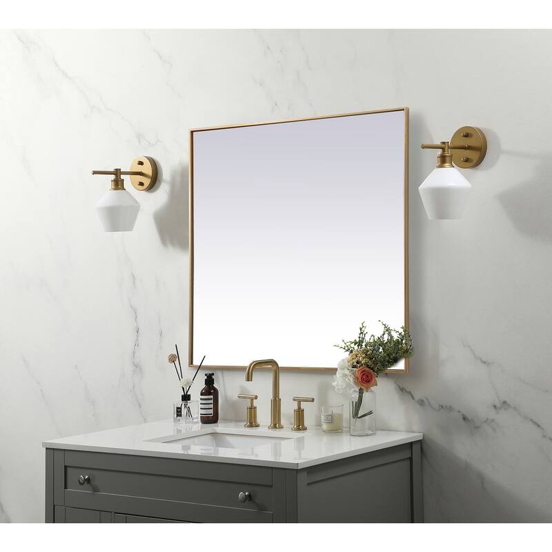 Indigo Home Metal Frame Square Mirror 42 inch