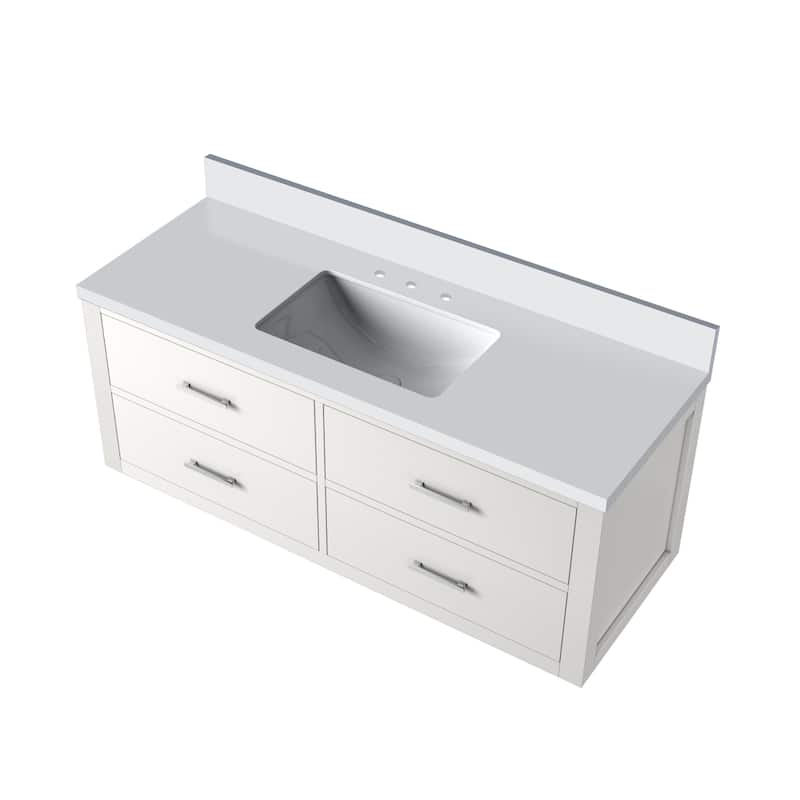 Castor Bath Vanity with Cultured Marble Top and Sink