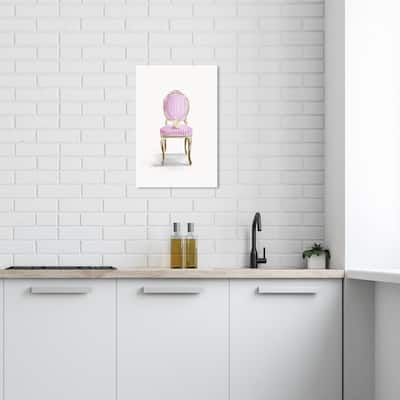Wynwood Studio Canvas Animals Noble Cute Seat Pink and Modern & Contemporary Wall Art Canvas Print - Pink, Gold