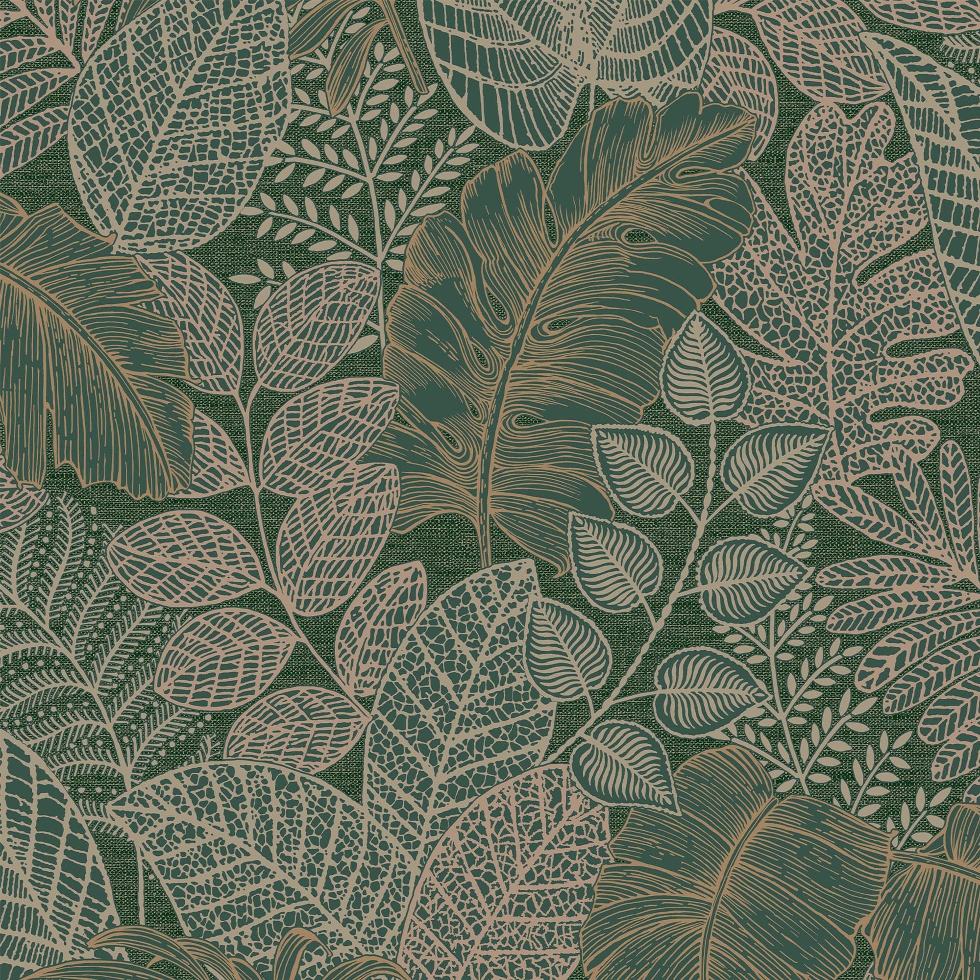 Superfresco Easy Scattered Leaves Forest Green