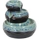 preview thumbnail 2 of 7, Sunnydaze 3-Tier Modern Textured Bowls Ceramic Indoor Tabletop Water Fountain - 7-Inch