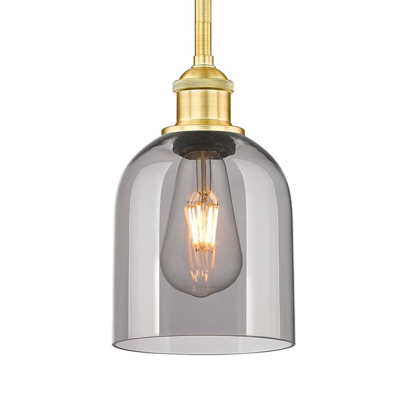 Innovations Lighting 616-1S 9 6 Bella Pendant Bella 6" Wide Mini - Satin Gold / Light Smoke