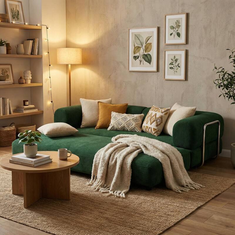 HOMYLIN 78.8" Compression Floor Sofa Bed, Convertible Foam Sofa