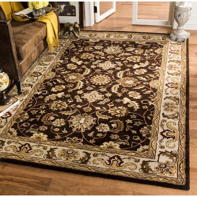SAFAVIEH Handmade Royalty Julina Brown/ Beige Wool Rug