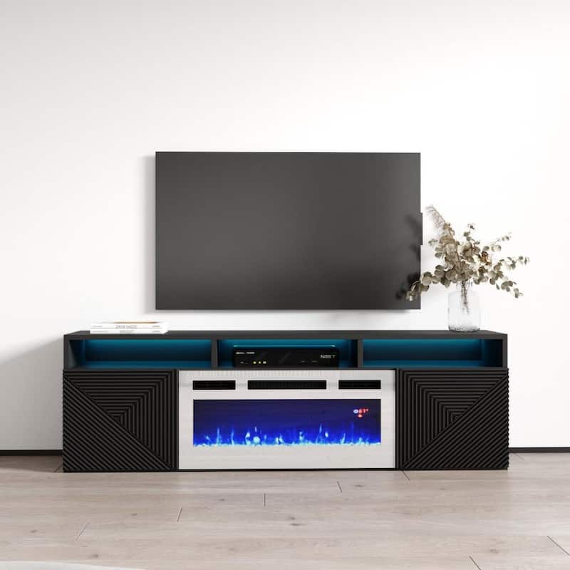 Giza WH-EF Wall Mounted Electric Fireplace Modern 63" TV Stand