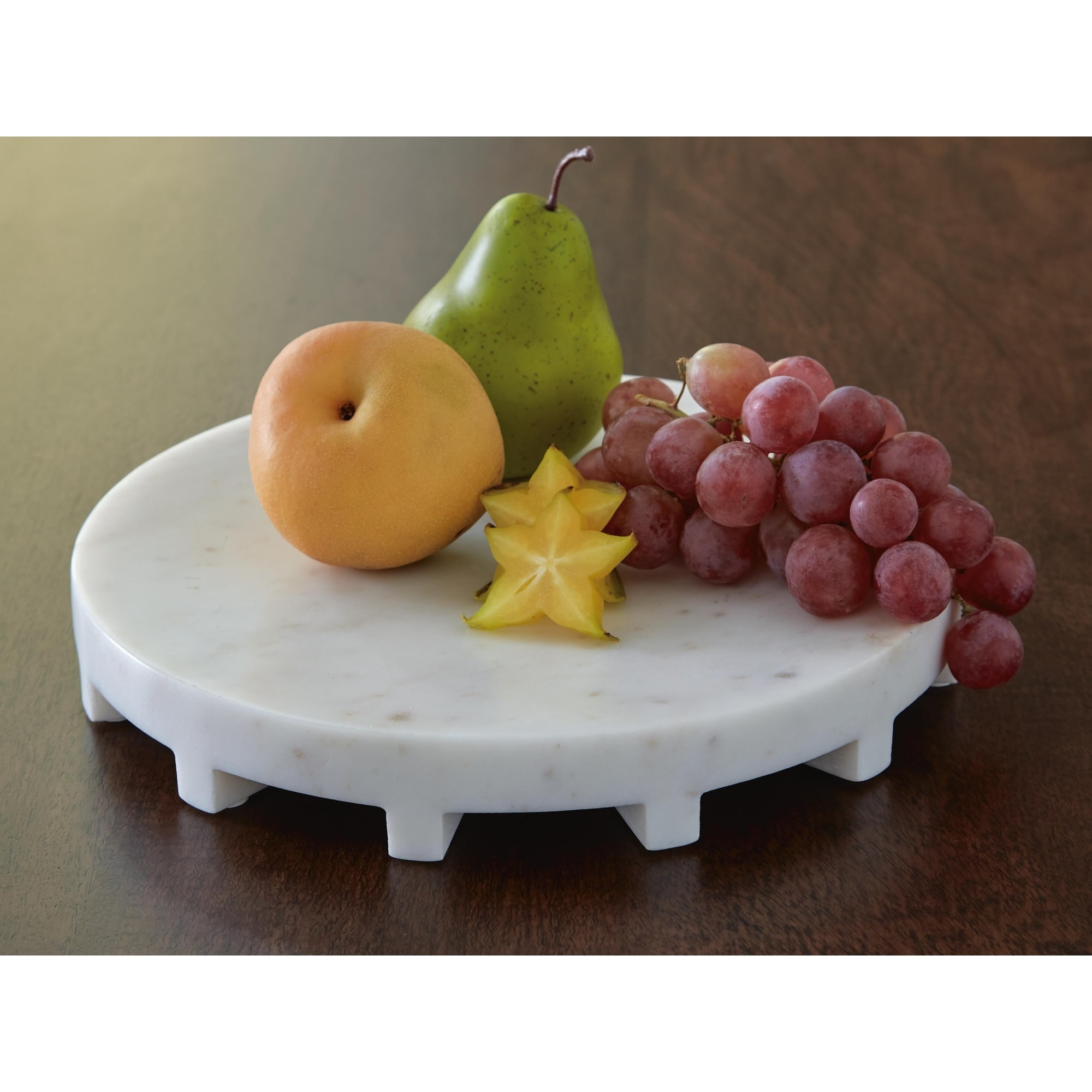 Signature Design by Ashley Wainmoore White Tray - 12" W x 12" D x 1.5" H