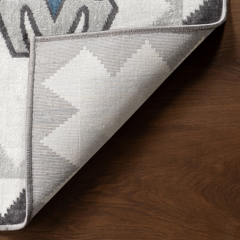Nuloom Brinley SpinClean Geometric Machine Washable Area Rug