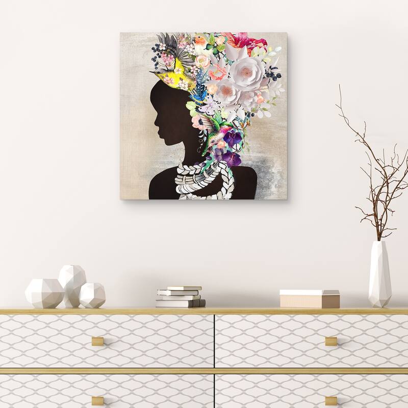Natural Woman Floral by Synthia SAINT JAMES Canvas Art Print