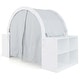preview thumbnail 1 of 4, Kids Playhouse 3-in-1 w/8 Cubbies Mattress Space & Curtain Shades - White White